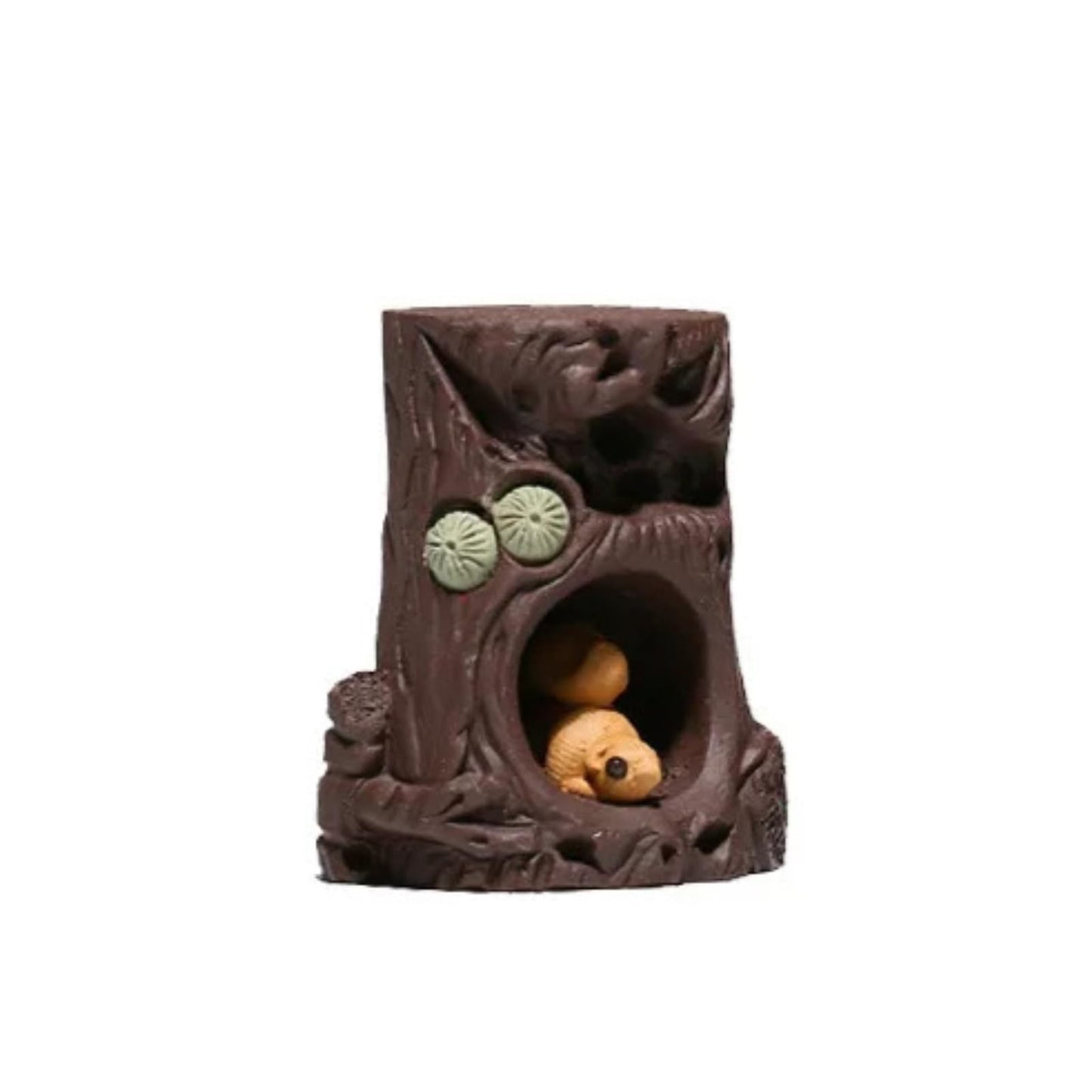 Squirrel Handmade Purple Clay Tea Pet 4.9cm Teaport Lid Bracket Kung Fu Tea set