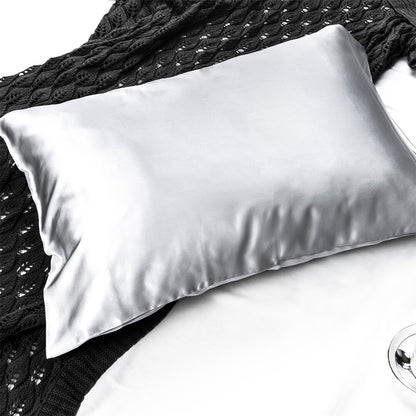 Pure Mulberry Silk Pillowcase Zippered 100% Silk Nourishes Hair Skin One piece