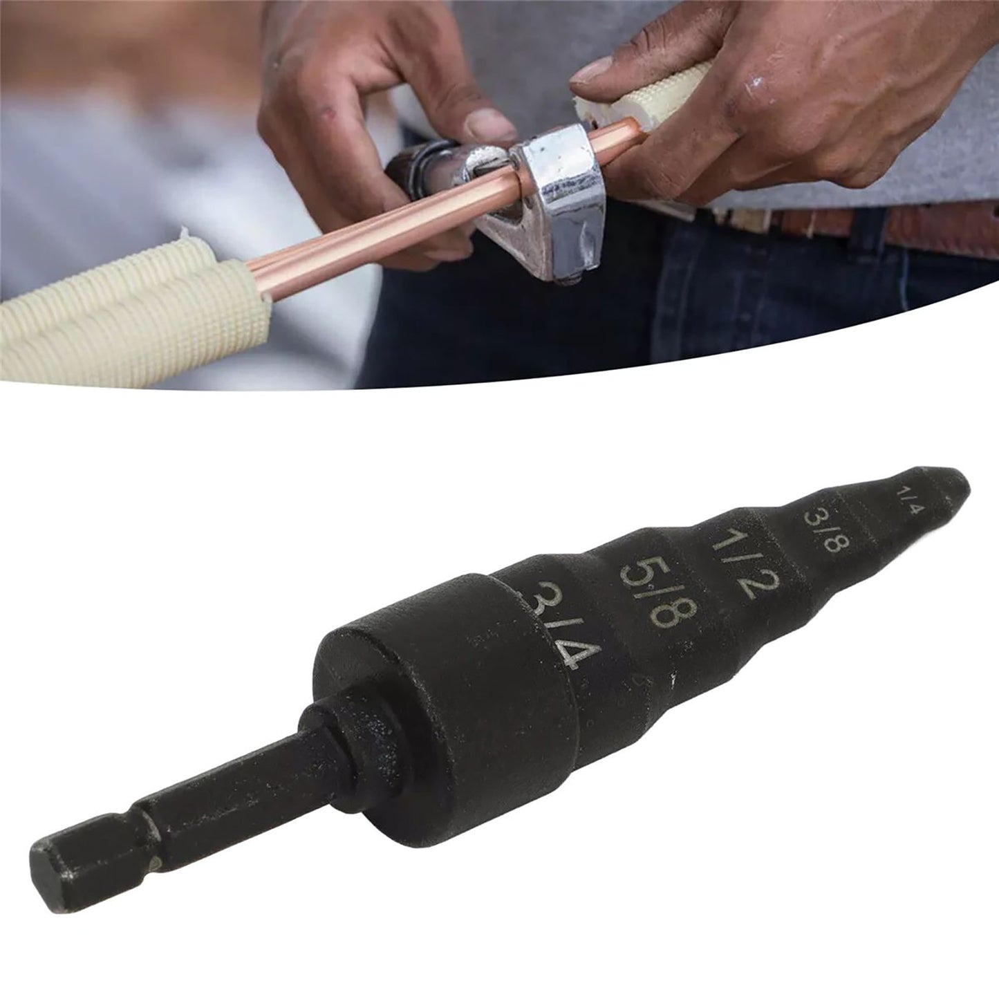 AC Air Conditioner Copper Pipe Tube Expander Swaging Tool Kit Drill Bit Flaring