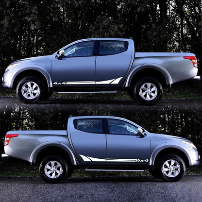 2PCS For Mitsubishi All Models Car Sticker Side Racing Sport Stripe Vinyl Decals
