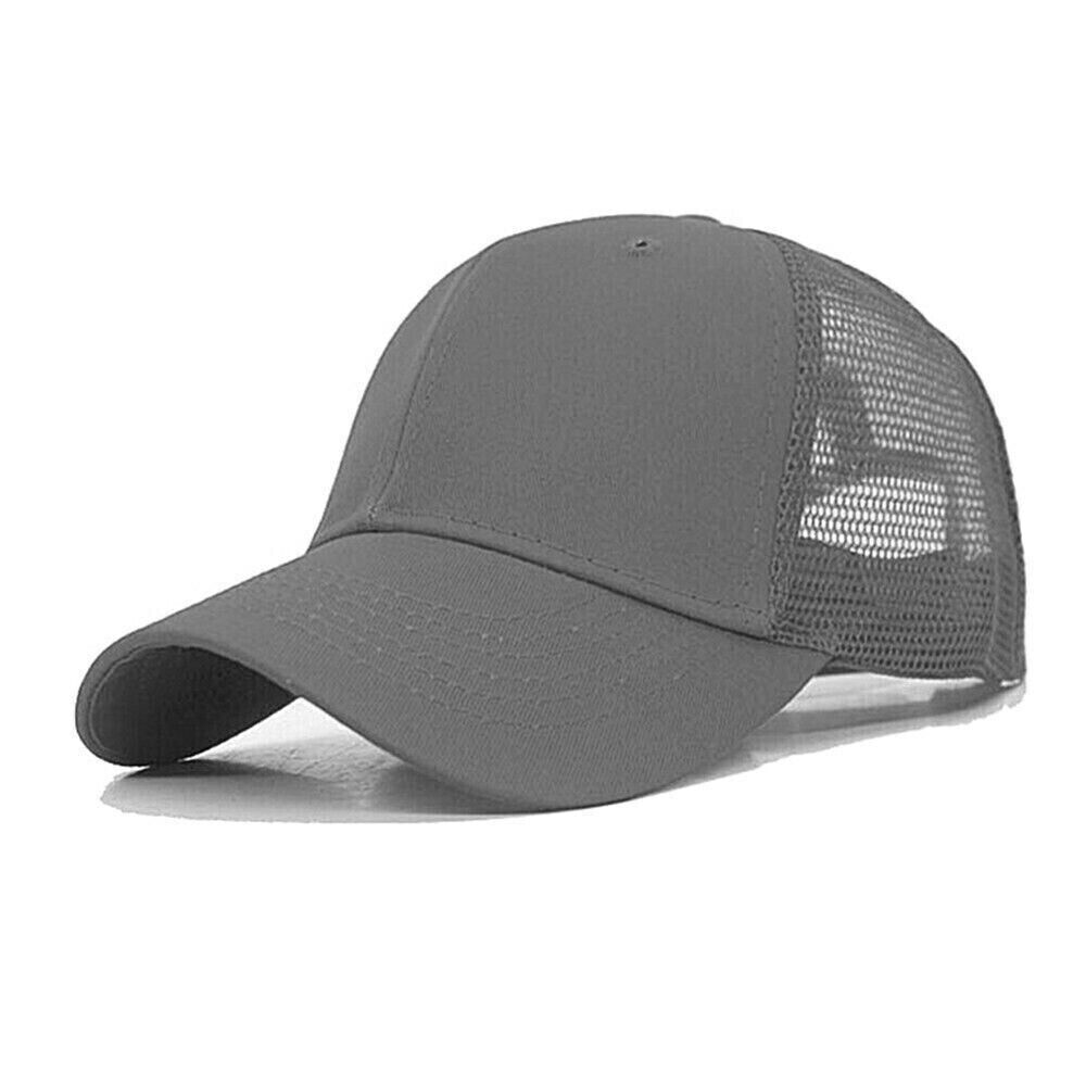 Trucker Hat Plain Mesh Back Solid Snapback Baseball Cap Visor Blank Hats Caps