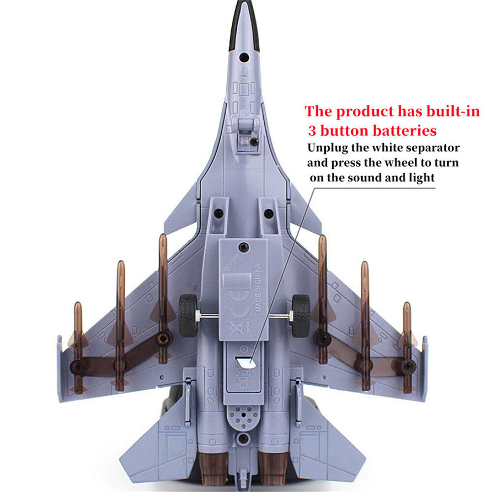 1:100 J-15 Alloy Fighter Aviation Aircraft Airplane Model With Sound & Light B