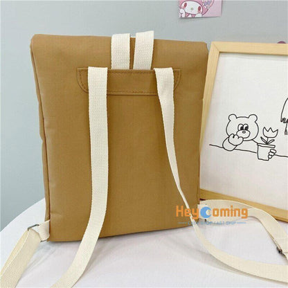 Fashion Student Schoolbag Backpack Canvas Messenger Bag Girl Unisex Shoulder Bag