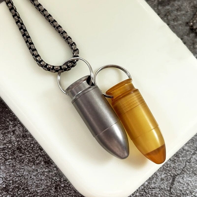 PEI Titanium Waterproof Pill Holder Case Organizer Container Keychain EDC Gift