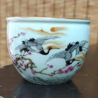 5cm Antique Ceramic Lion Tea Cup Qingming Retro Pinming Tea Master Cup Chinese