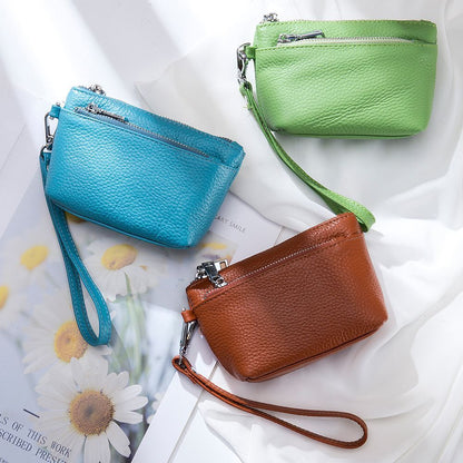 Genuine Leather Wallets Small RFID Purses Large Wallet Soft Cowhide Polyester