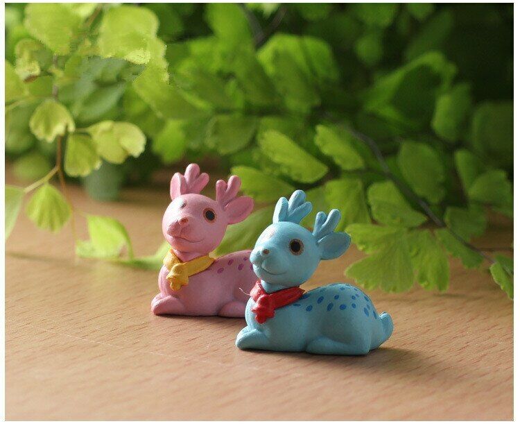 6pcs Sika Deer Decoration Supplies Moss Micro Landscape Creative Handicrafts