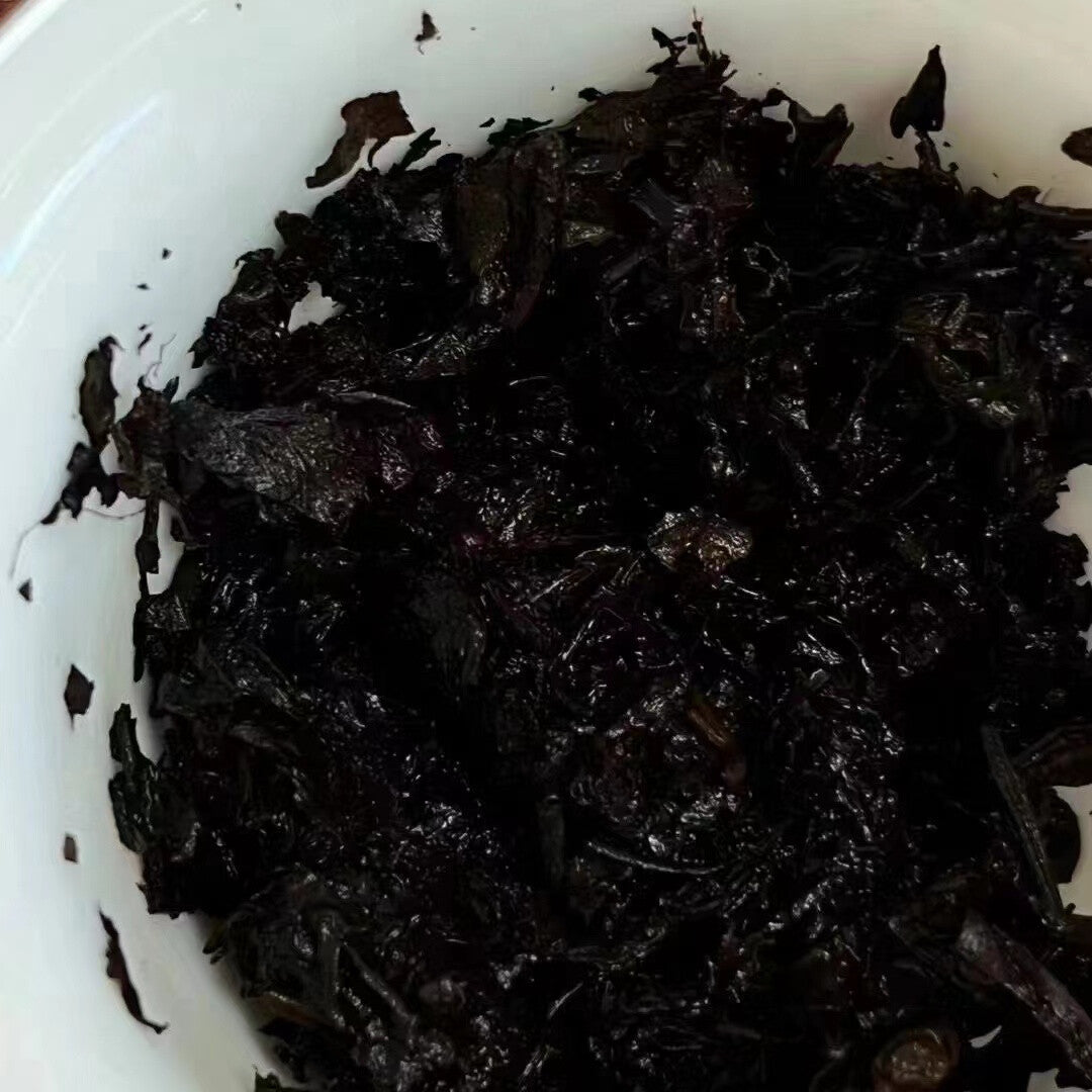 250g Yunnan Ripe Puerh Tea Brick 2002 Old Pu-erh Cooked Tea Aged Pu'er Brick Tea