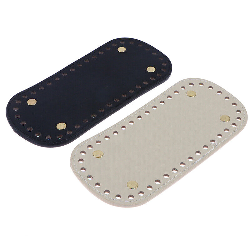 1Pc Oval Long Bottom For Knitted Bag PU Leather Bag Handmade Bottom With Holes