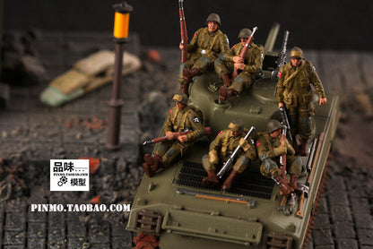 1/72 US Armored Tank Mounted Soldier 6 Soldier Model