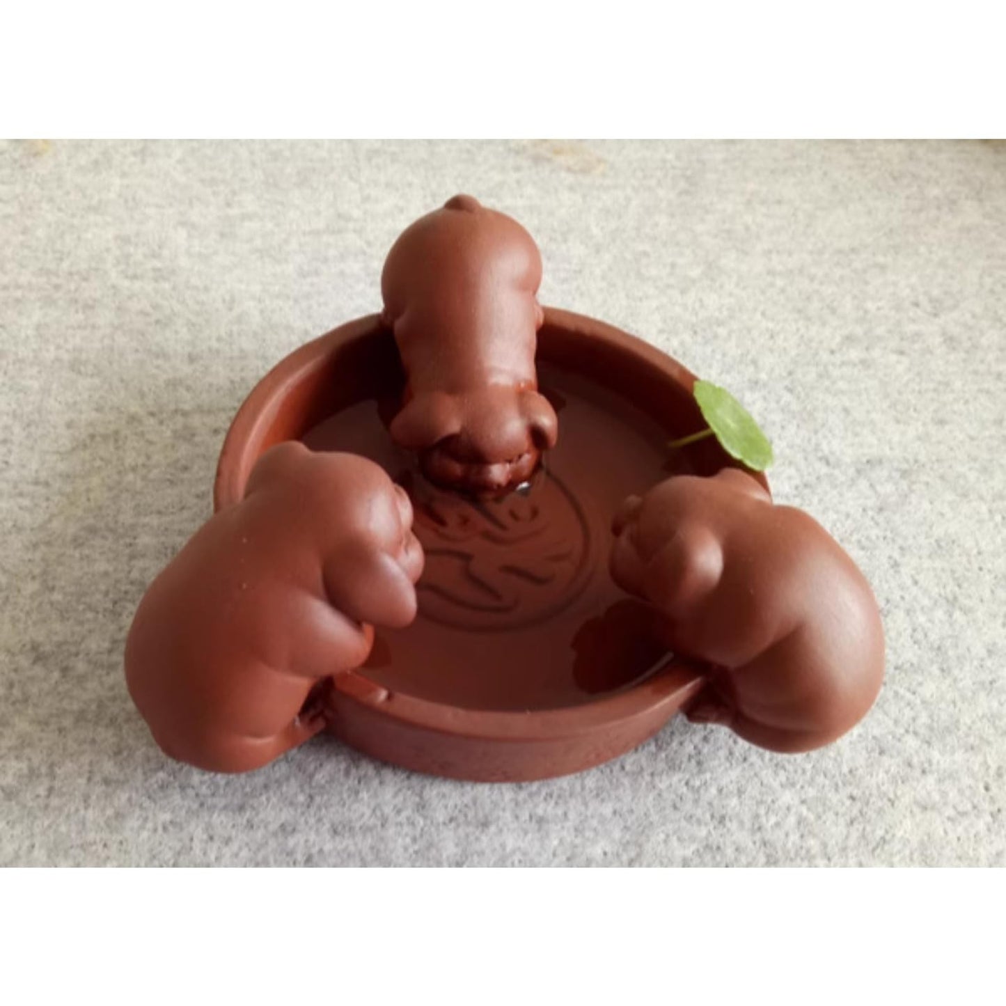 Three Little Pigs Purple Sands Tea Pet 10.5cm Tea Play Tea Tray Tea Ceremony