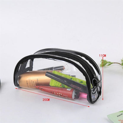 1pc Traveling PVC Cosmetic Bags Transparent Clear Makeup Bags Tote Handbags Case