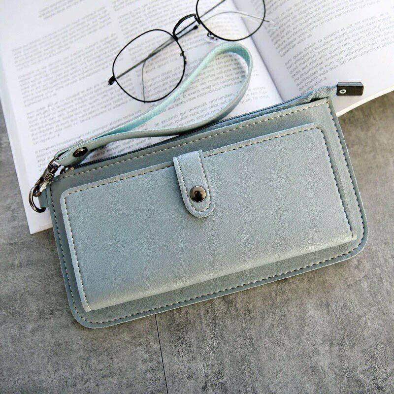 Lady Handbag Female Card Wallet Handbag Clamps Billfold Cash Clip Women Purse PU