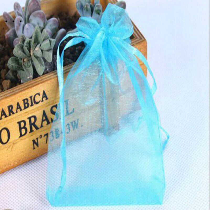 100pcs Wedding Christmas Gift Drawable Organza Bags Jewelry Packaging DisplaG JJ