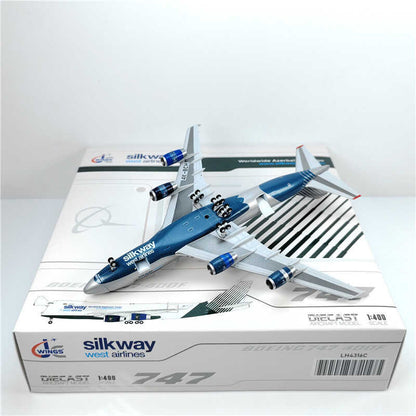 1:400 JC Wings Silkway west airlines BOEING B747-400F Airplane Diecast Model