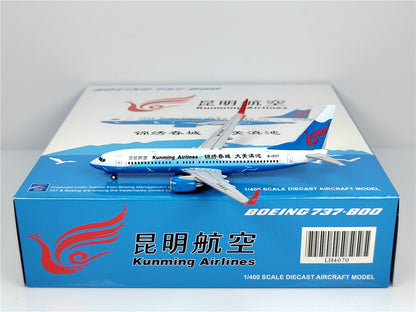1:400 JC Wings KUNMING AIRLINES BOEING B737-800 Airplane Diecast Aircraft Model