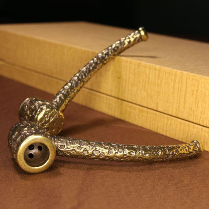 Antique Brass Pipe Horse Success Design Vintage Tobacco Pipe 110mm