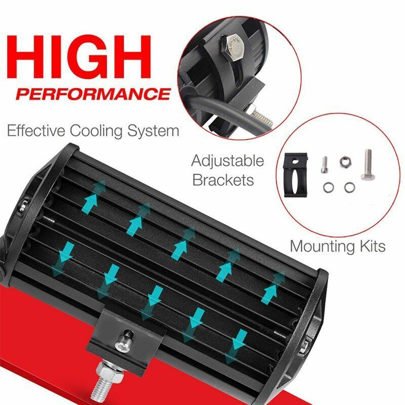 LED Light Bars 7 Inch 120W Combo Spot Flood Beam 4x4 Spot 12V 24V 4WD Headlight