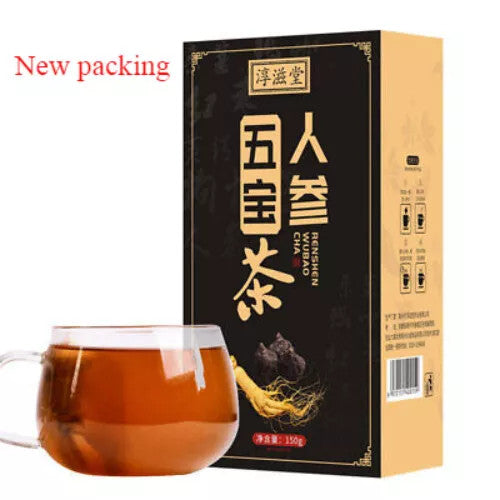 Ginseng Six Treasure Tea, Kidney Support Formula, Chinese Herbal Tea - 30 Bags