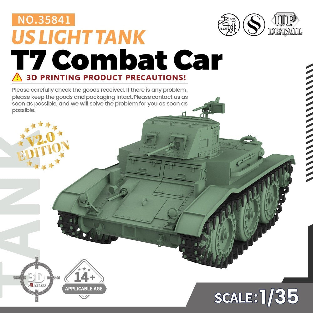 SSMODEL SS35841 1/35 Military Model Kit US T7 Combat Car Light Tank