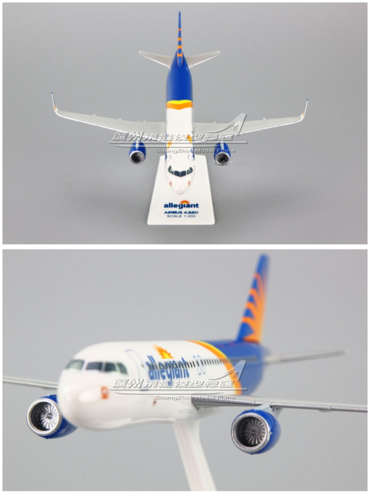 1:200 allegrant AIRBUS A320 Passenger Plane ABS Plastic Plane Aircraft Model