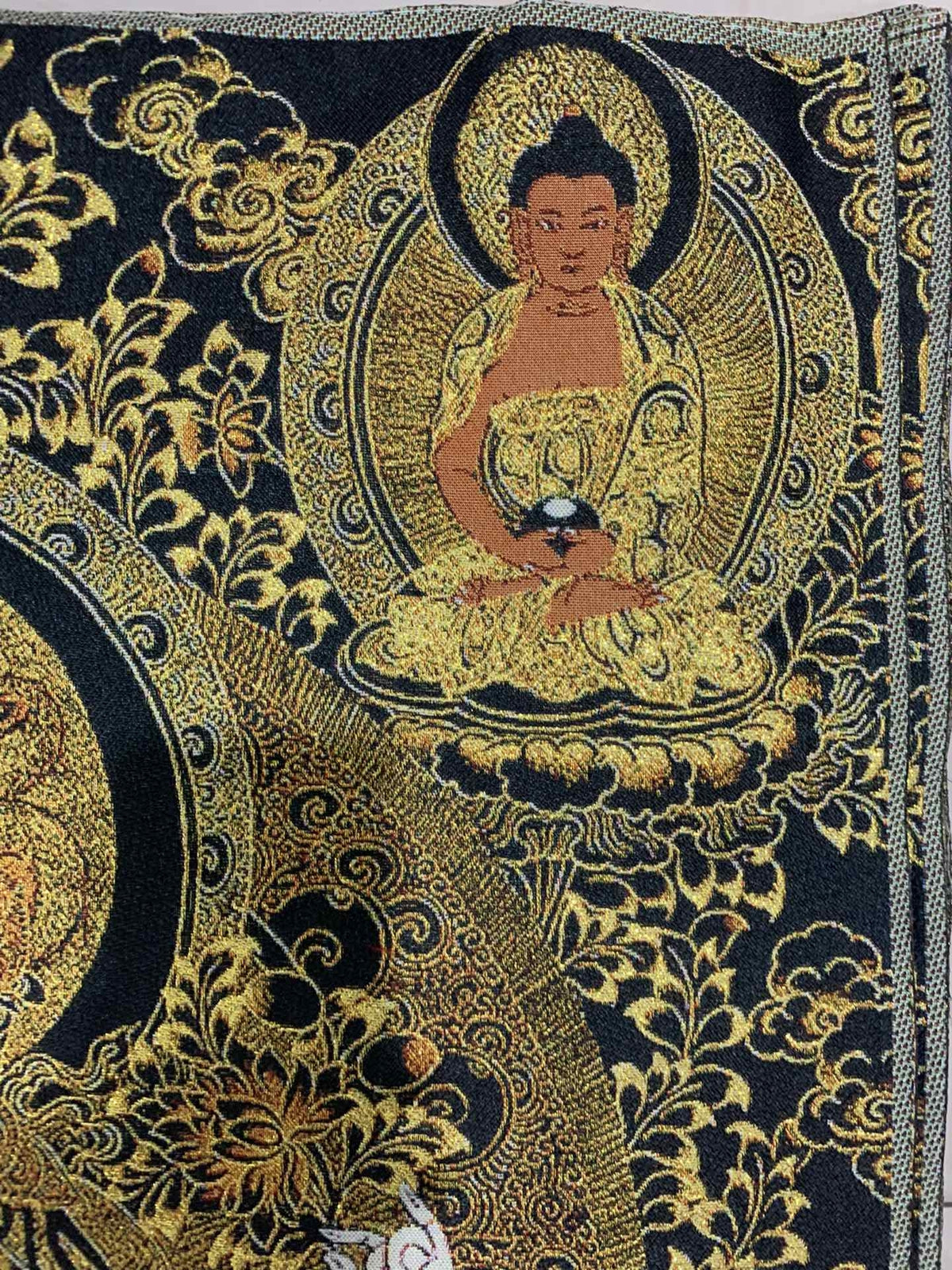 36" Tibet Tibetan Cloth Silk Buddhism 4 Arms Guanyin Buddha Tangka Thangka Mural