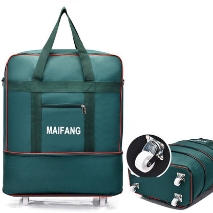 Large Capacity Foldable Luggage Trolley Bags Oxford Expendable Wheel Travel Bags