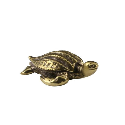 Brass Turtle Ornaments Tea Pet Decoration Office Ornaments Copper Artifact