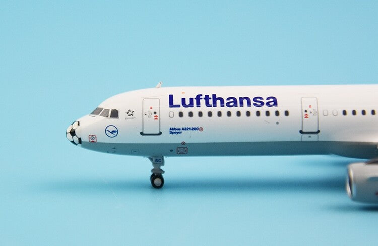HYJLwings Lufthansa Airlines For Airbus A321 D-AISC Football Nose 1/400 plane