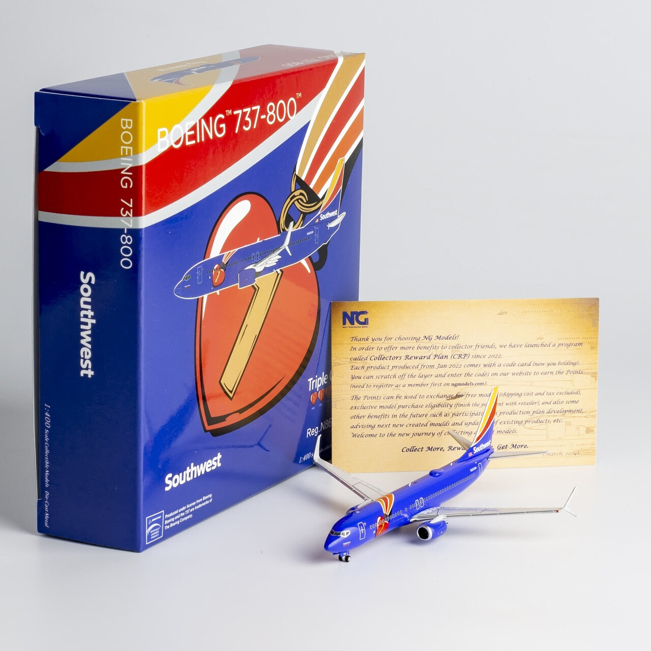 1:400 NG Model Southwest Airlines BOEING737-800 Airplane Di ecast Aircraft Model