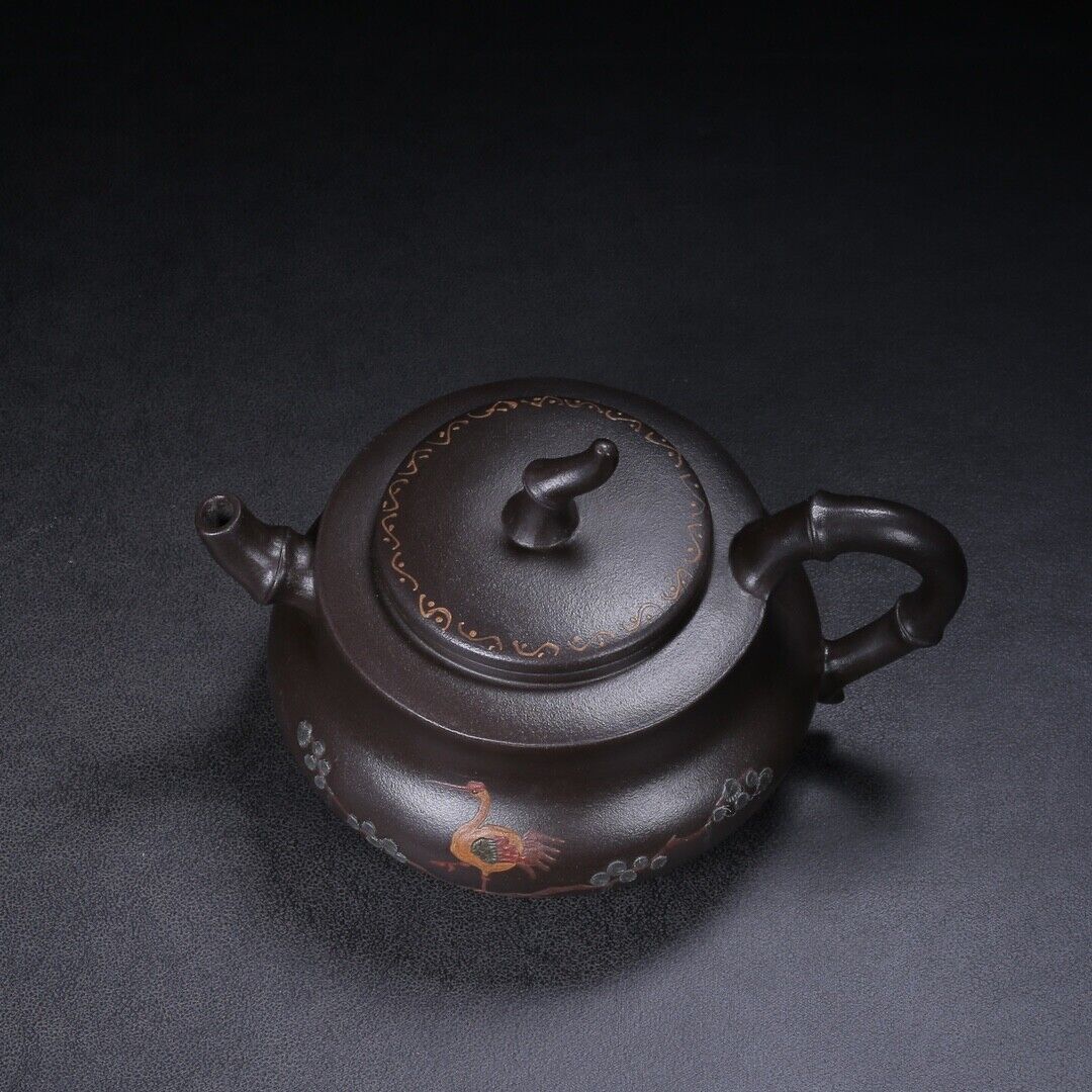 Chinese Yixing Zisha Clay Handmade Exquisite Teapot（竹韵 底款：顾景舟）