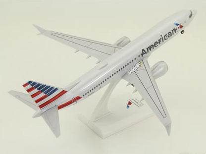 1:200 31CM RISESOON American BOEING 737 MAX 8 Airplane ABS Plastic Plane Model