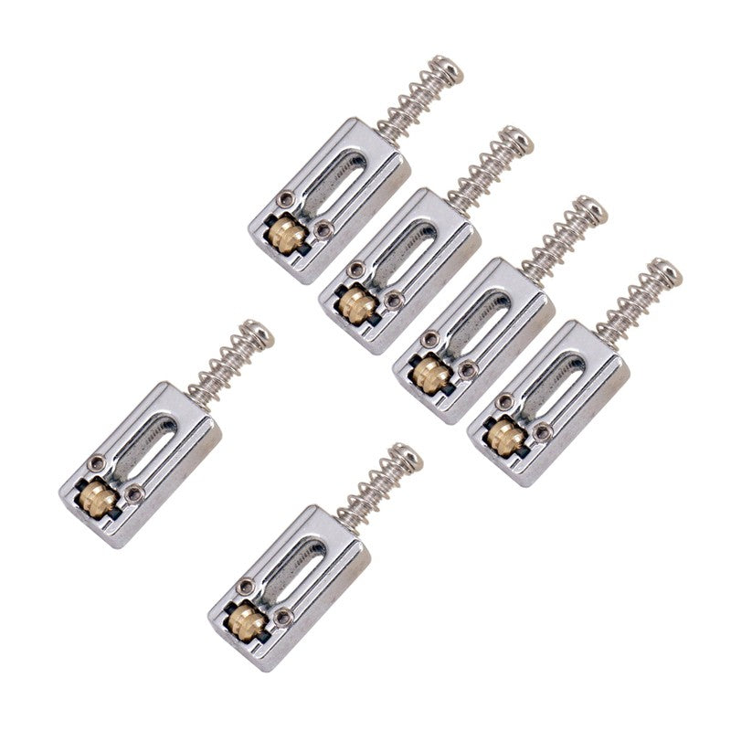 6Pack Upgrade Metal Roller Guitar Saddle Bridge String Saddles For E-Guitar G