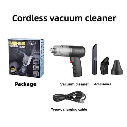 Wireless car vacuum cleaner with dual-purpose charging for suction and blowing