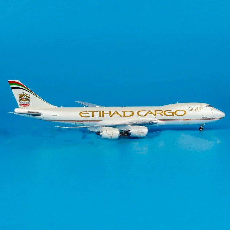1:400 JC Wings Etihad Airways B747-8F N855GT Airplane Diecast Aircraft Model