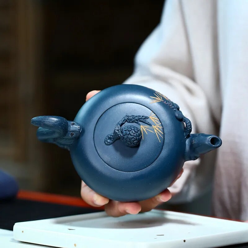 240ml Chinese Yixing Tea Pots Purple Clay Teapot Beauty Kettle Raw Ore Azure Mud
