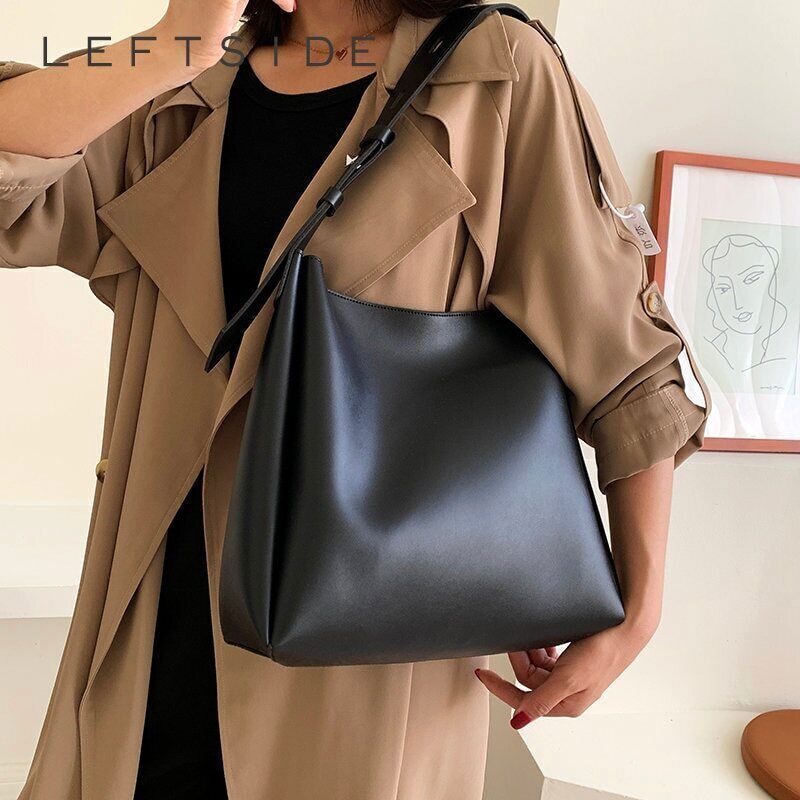 Leather Tote Bag Women Female High Capacity Shoulder Side Bag Handbags