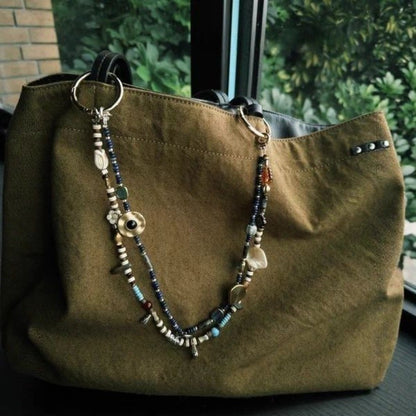 Vintage Beaded Bag Charm Retro Niche High-End Purse Chain Pants Chain