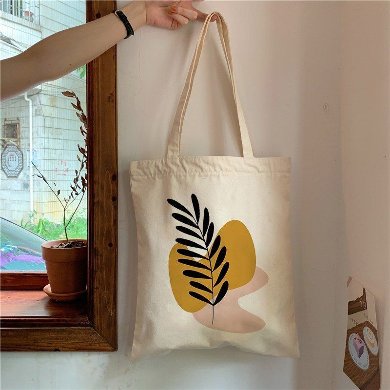 Retro Canvas Tote Bag Handbag Fashion Shoulder Bag Large Student Book Bags Linen