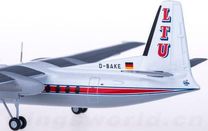 1:200 Herpa LTU International Fokker 27 Passenger Aircraft Diecast Plane Model