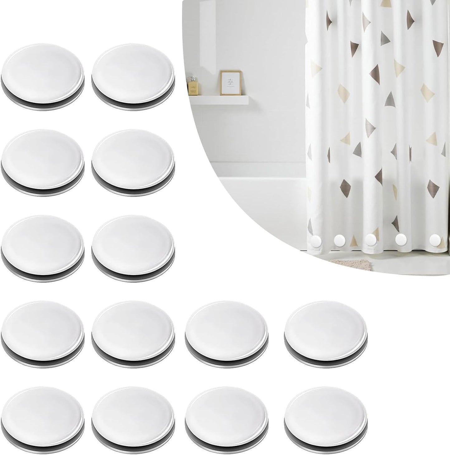 14 Pcs Shower Curtain Weights, Keep Shower Curtain Liner in Place, Easy Use for