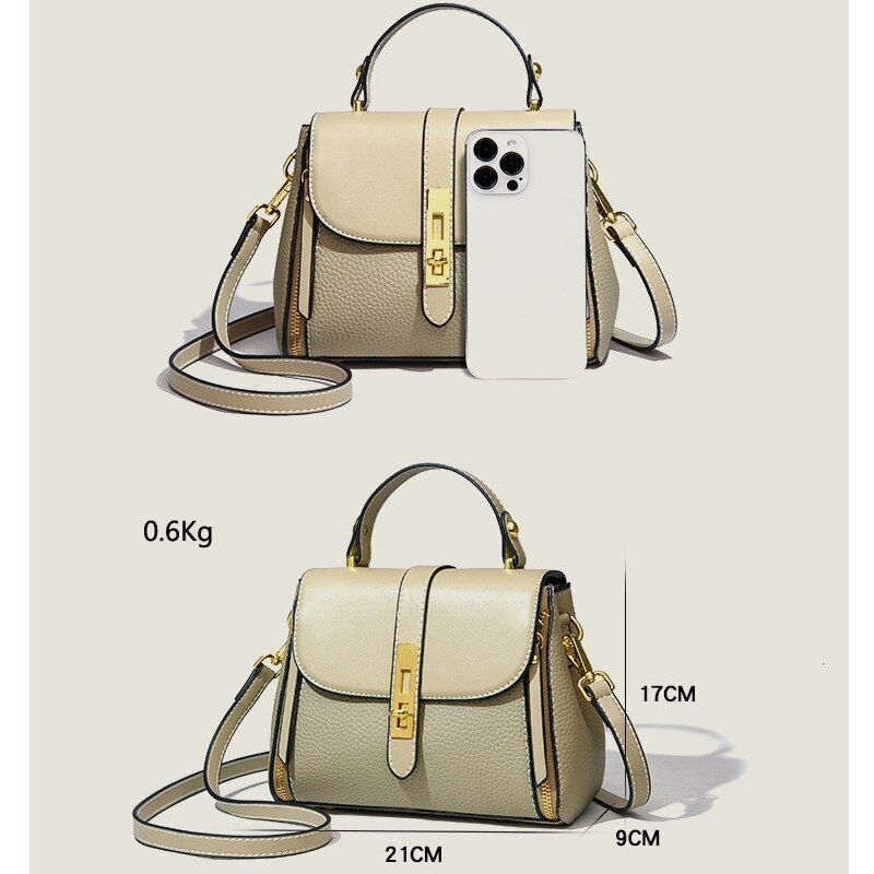 Sling Top Handle Handbags Genuine Leather Vintage Tote Messenger Shoulder Purse