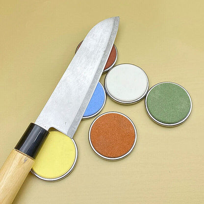 Magnetic Knife Holder Ceramic 240~1200 Grit Whetstone Sharpener Disc Accessories