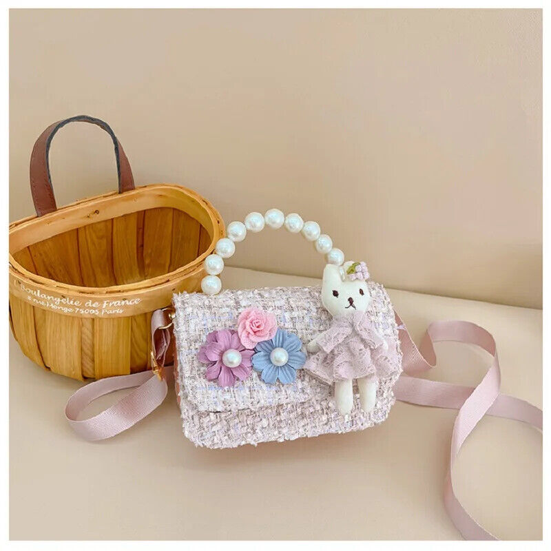 Children Wallet Bag Girl Classic Handbag Flower Kid Money Bag Baby Shoulder Bag