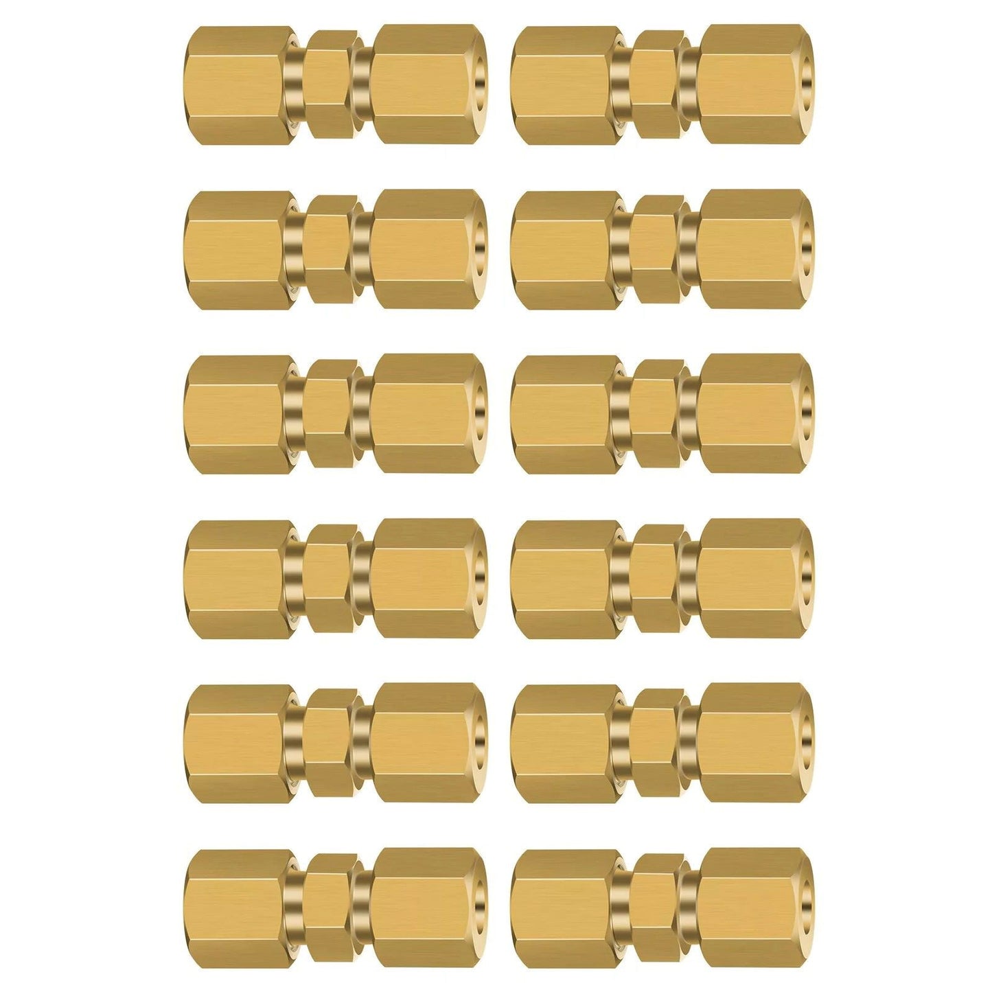 Straight Brake Line Compression Fitting Union Fits 3/16in or 4.75mm tubes