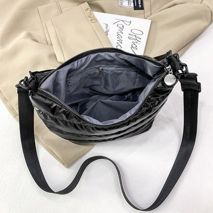Winter Space Handbags Padded Quilted Crossbody Bags Hobos Shoulder Messenger Bag