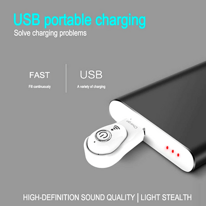Mini Invisible Headset Earphone Wireless Bluetooth 5.0 Headset Earbuds Sport USB
