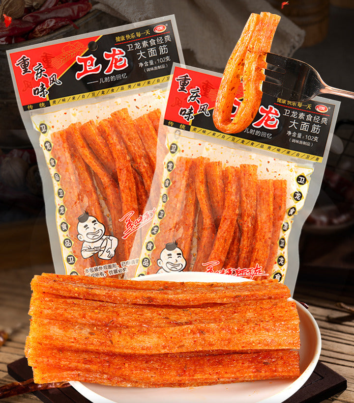 中国卫龙辣条 中国零食 Weilong Hotstrips Latiao Chinese Snack Spicy Foods 102g * 3 Bags