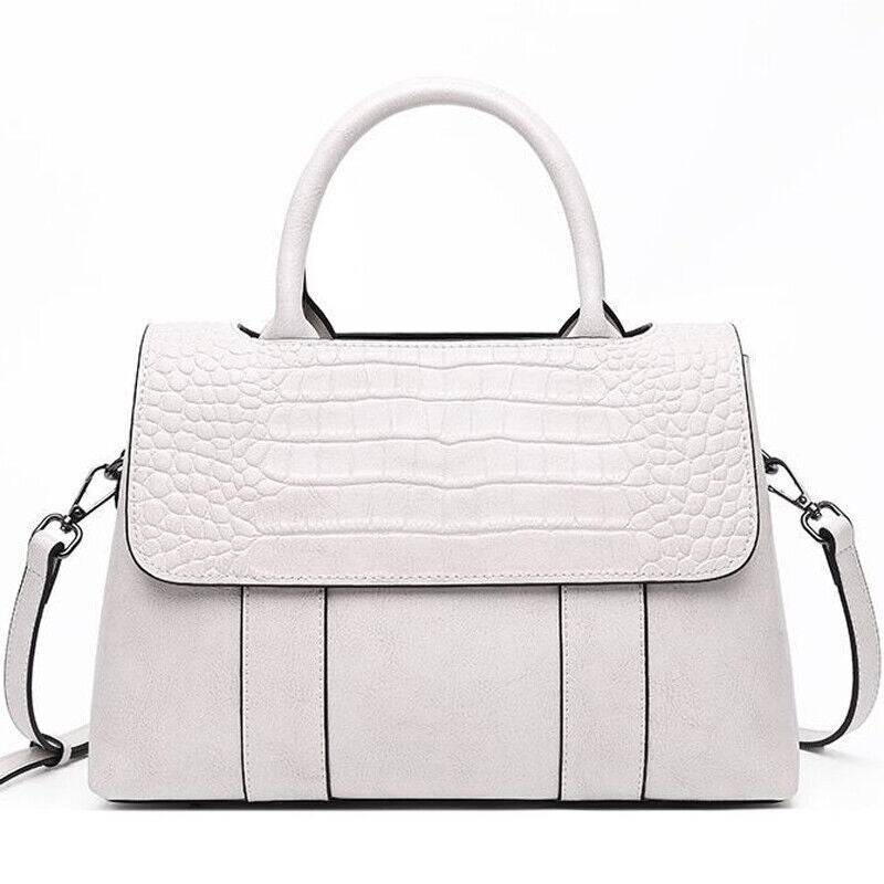 100% Genuine Leather Women's Crocodile Handbags Evening Party Bag Satchel Tote