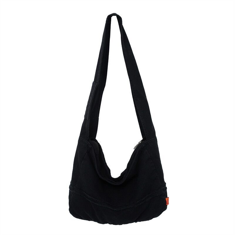Women Canvas Shoulder Bag Unisex Student School Bag Travel Shoulder Bag
